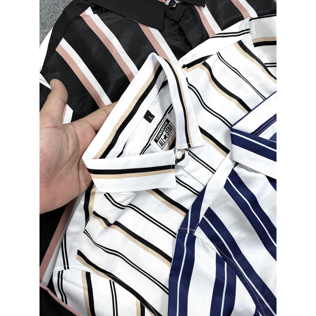 Áo Sơ Mi Nam Tay Dài Kẻ Sọc thời trang trẻ trung