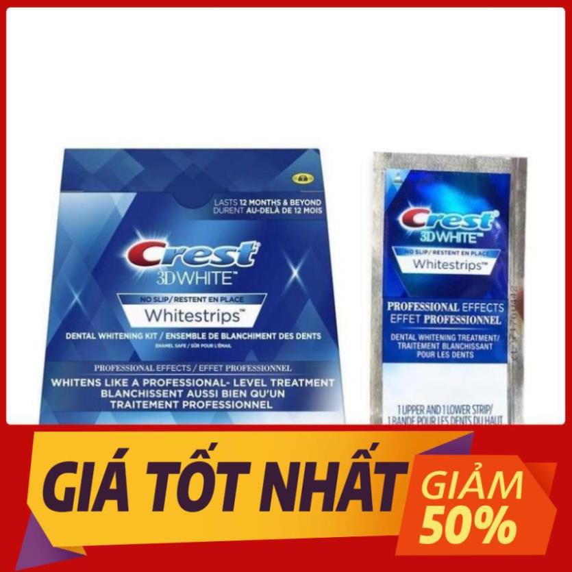 Combo 14 miếng (7 gói/7 ngày) dán trắng răng Crest 3D White Whitestrips loại Professional Effects - Mỹ