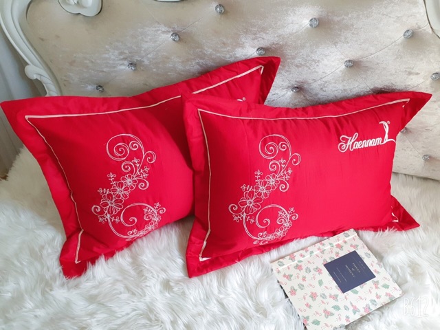Vỏ gối 100% cotton sateen cỡ 45*65cm - có túi đựng lịch sự