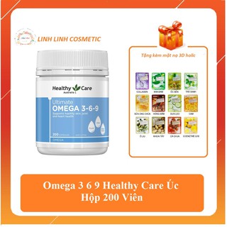 (mẫu mới) Viên uống Omega 369 Healthy care Úc lọ 200 viên