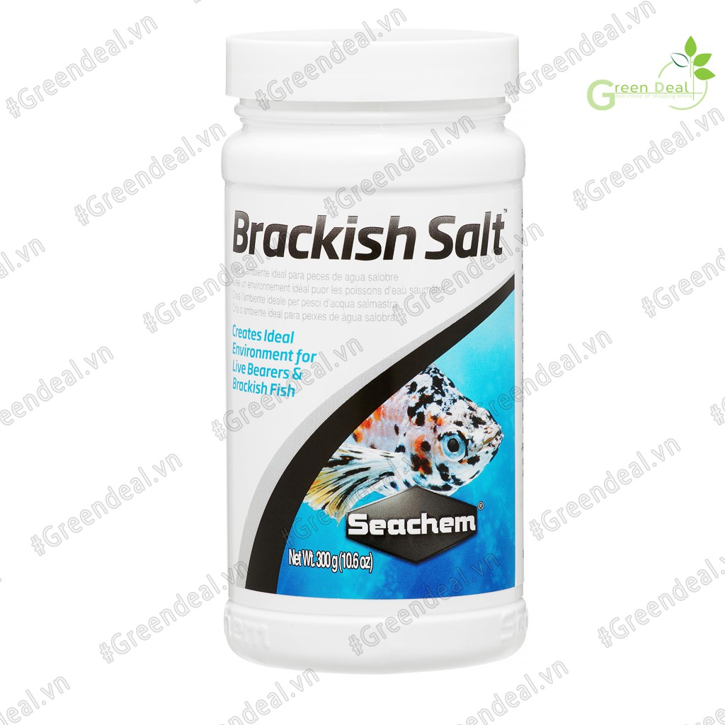 SEACHEM - Brackish Salt (Hộp 300 gram) | Muối pha nước lợ cho cá cảnh thủy sinh