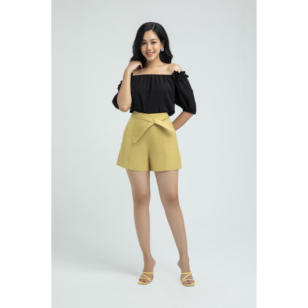 Quần Sooc vải đai kiểu nữ thiết kế IVY moda MS 20B8355
