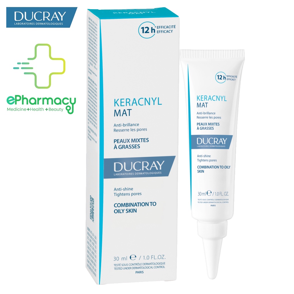 Kem Dưỡng Da DUCRAY KERACNYL MAT Oily Skin giảm bóng nhờn, se khít lỗ chân lông 30ML