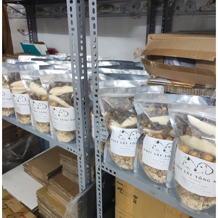 Thịt Sấy Tổng Hợp Snack Đông Khô Cho Chó Mèo Nhiều Dinh Dưỡng Gói 500gram