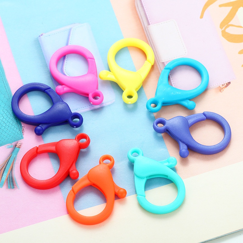 Set 10 móc cài bằng nhựa nhiều màu sắc tùy chọn tiện dụng