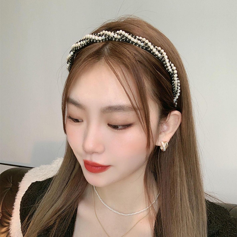 Băng đô cài tóc đính ngọc trai thời trang Hàn Quốc cho nữ