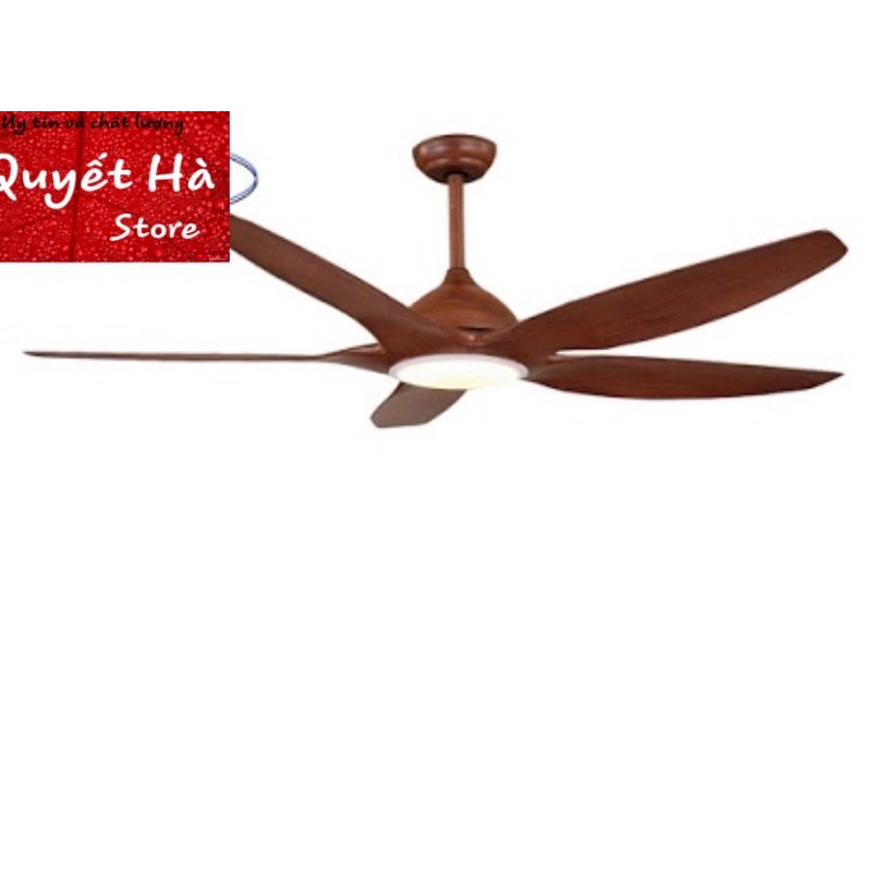 Quạt trần đèn trang trí vân gỗ siêu mát có điều khiển từ xa ms912
