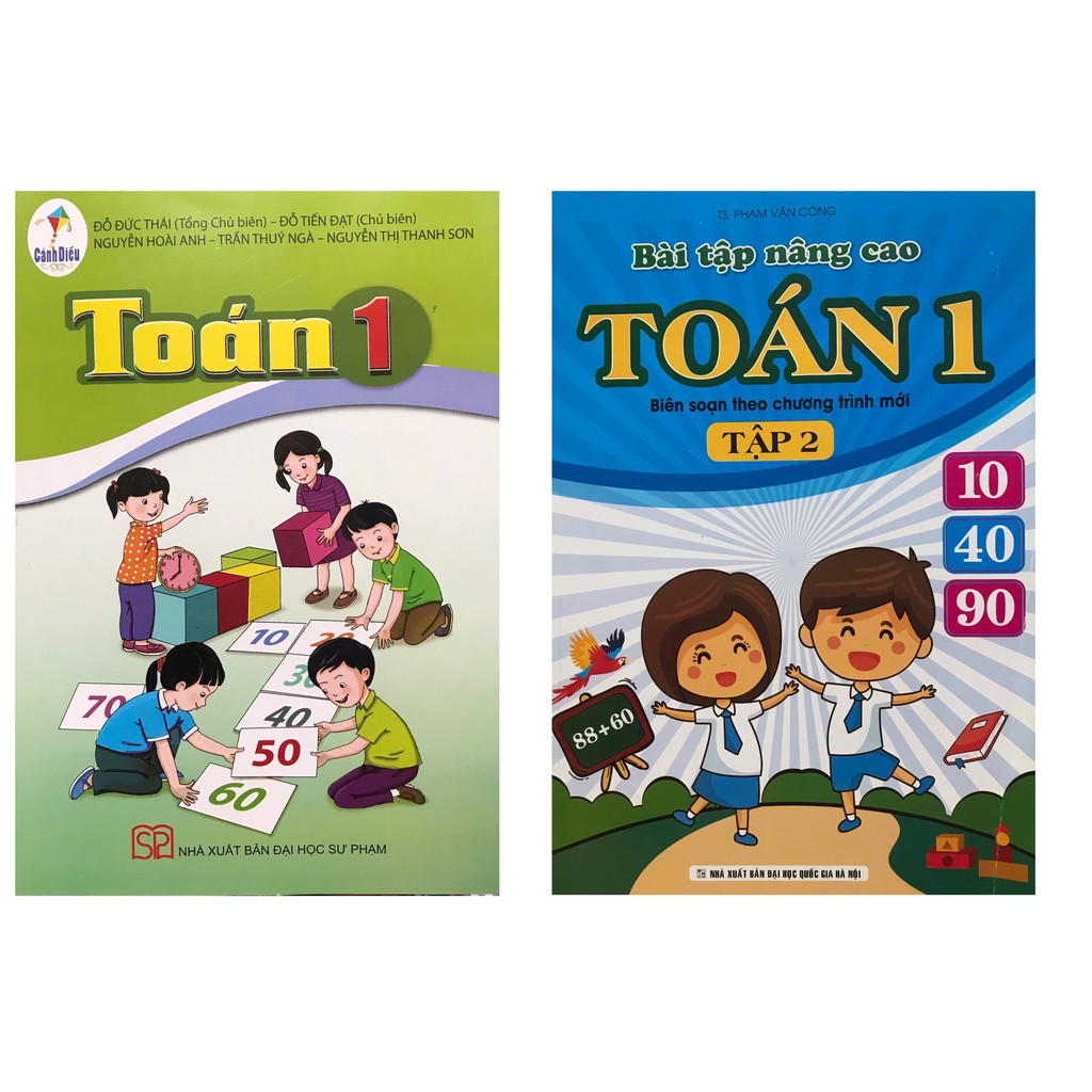 Sách - Combo toán lớp 1 + Bài tập nâng cao toán lớp 1 tập 2