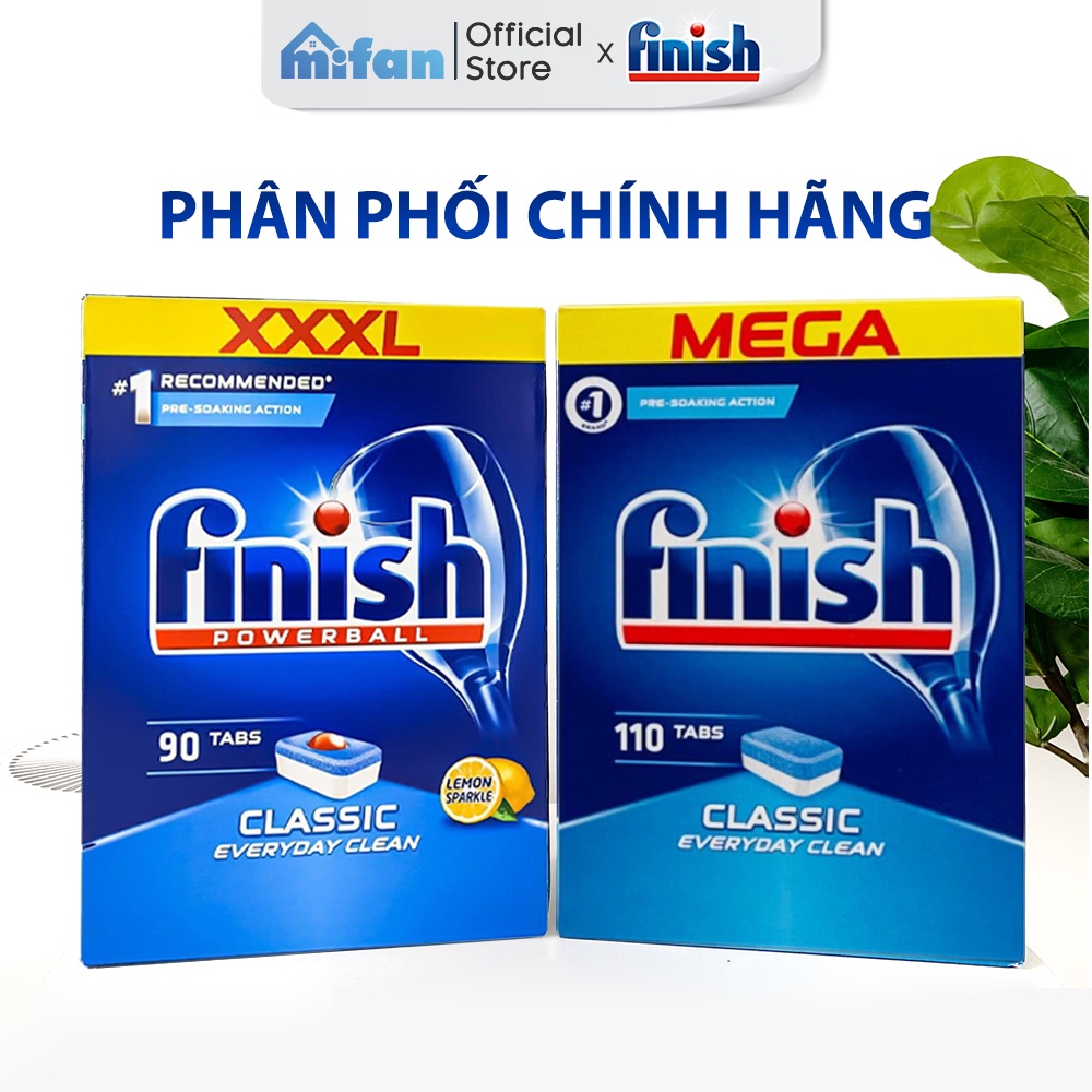 Viên Rửa Bát FINISH CLASSIC - 100 Viên/Hộp XXXL- Finish Classic Dishwasher - MIFAN PHÂN PHỐI CHÍNH HÃNG