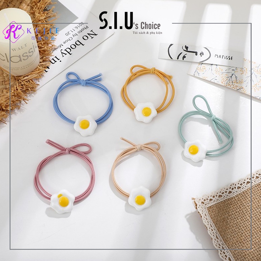 Dây thun chun buộc tóc trứng ốp la phong cách Hàn Quốc Siu's Choice - SIUPK29
