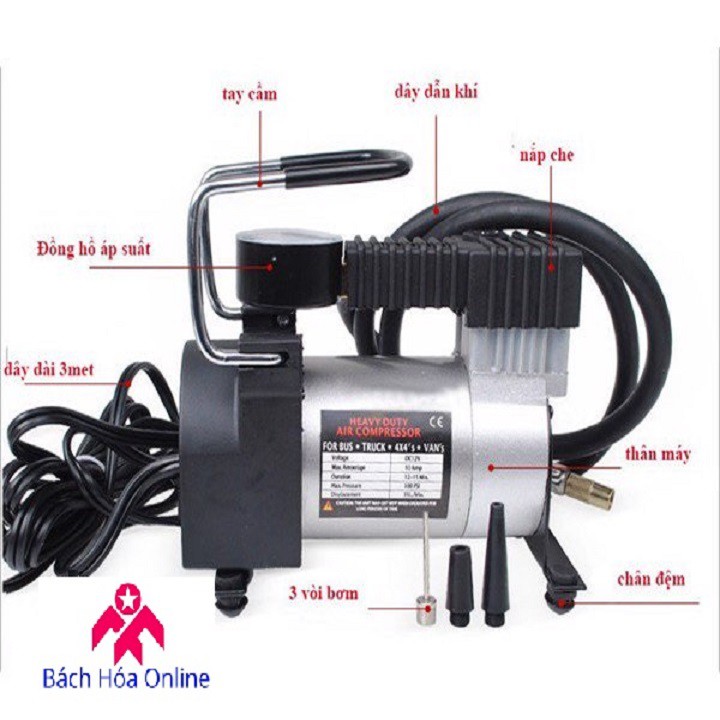 Máy nén khí bơm hơi mini 12V