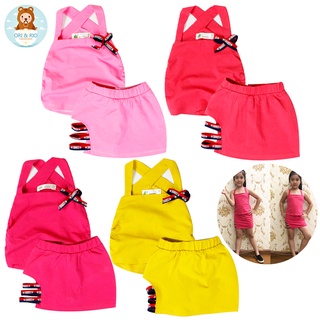 Bộ bé gái xuất dư cotton áo dây chân váy ôm body siêu đẹp cho bé 1 đến 7 tuổi từ 8 đến 22 kg 06707-06710