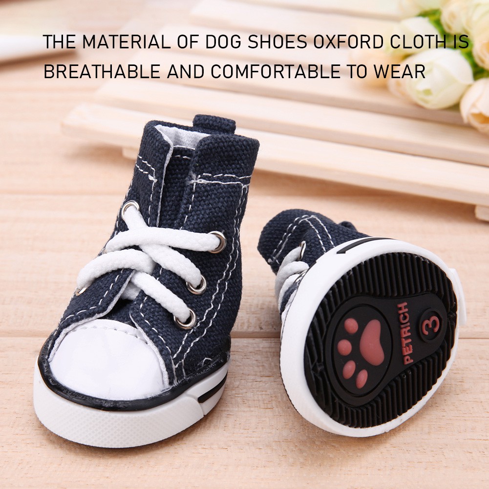 Anti-skid Canvas Dog Sport Shoes Pet Waterproof Sneakers Breathable Booties