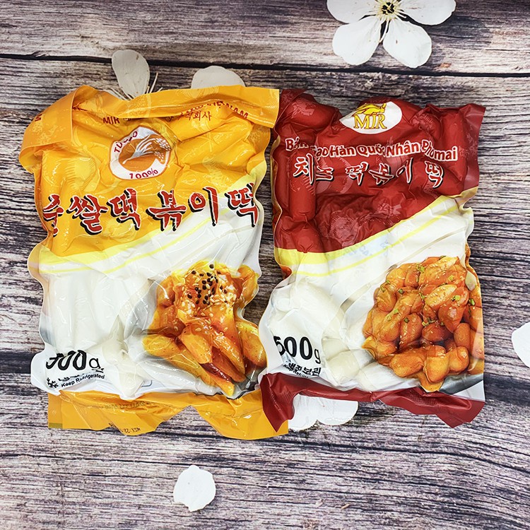 Bánh Gạo Tokboki Truyền Thống / Nhân Phô Mai 500G thơm ngon, béo ngậy