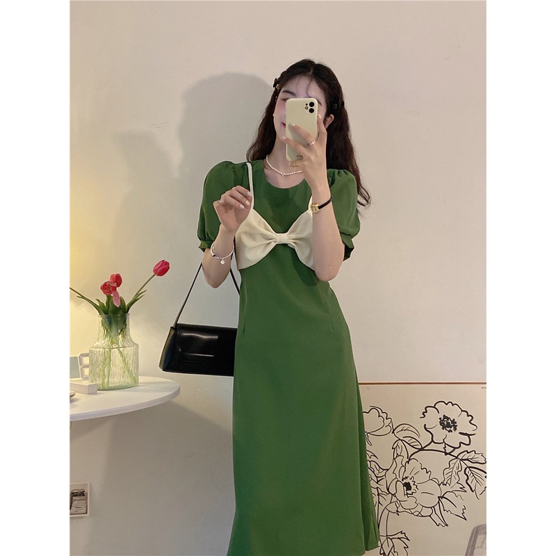 Đầm Tay Phồng Phong Cách Pháp Thời Trang Mùa Hè Xinh Xắn Cho Nữ