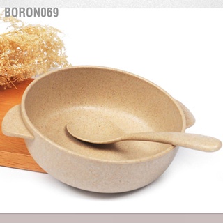 Bát rơm lúa mì có muỗng cho bé ăn dặm