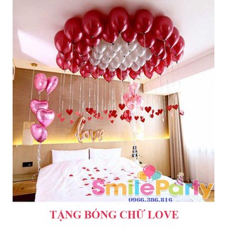 SET BÓNG TRANG TRÍ PHÒNG CƯỚI TÔNG ĐỎ (TẶNG KÈM BÓNG CHỮ LOVE)
