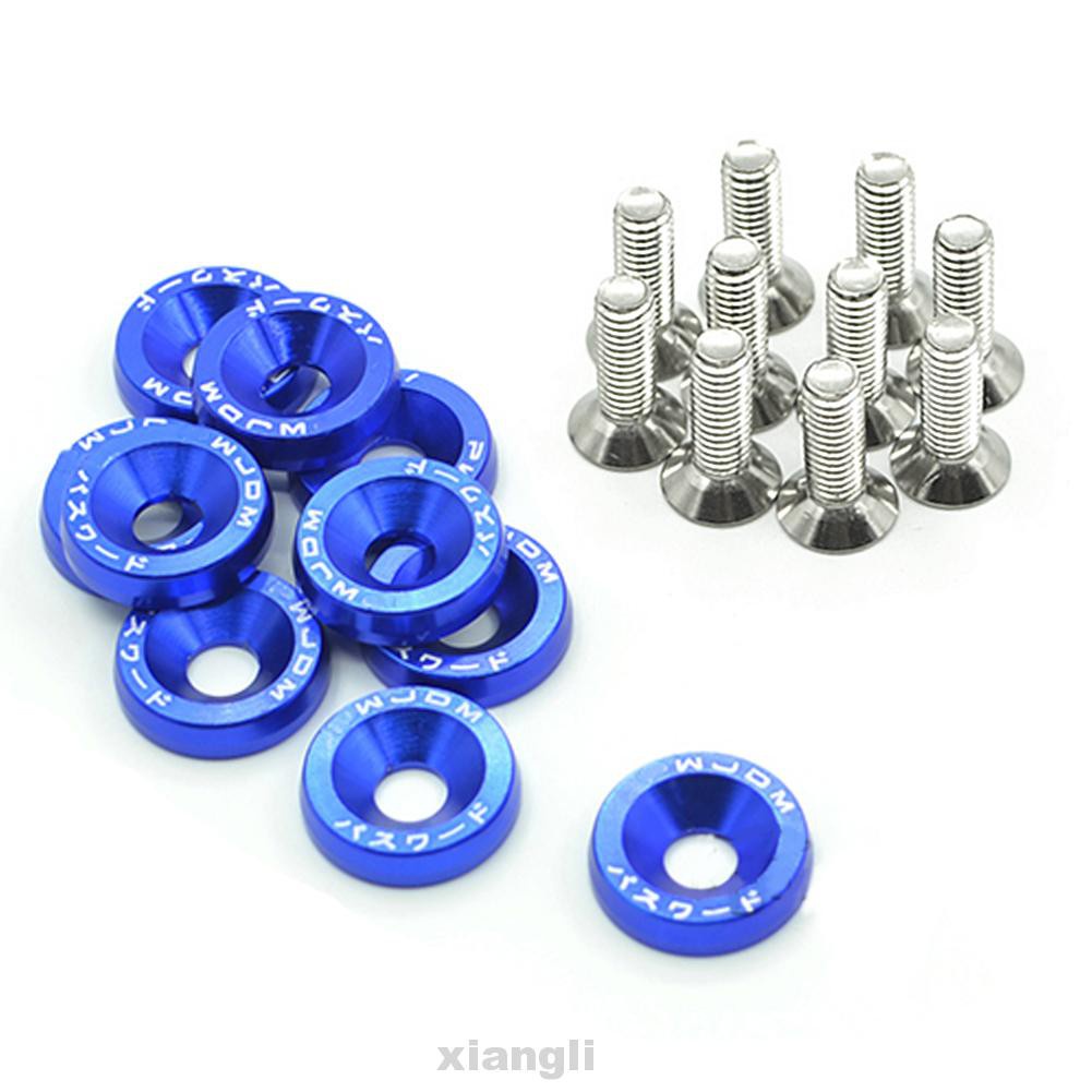 10× M6x20 New Anodized Aluminum Fender Washers & Bolts Engine Auto Accessories