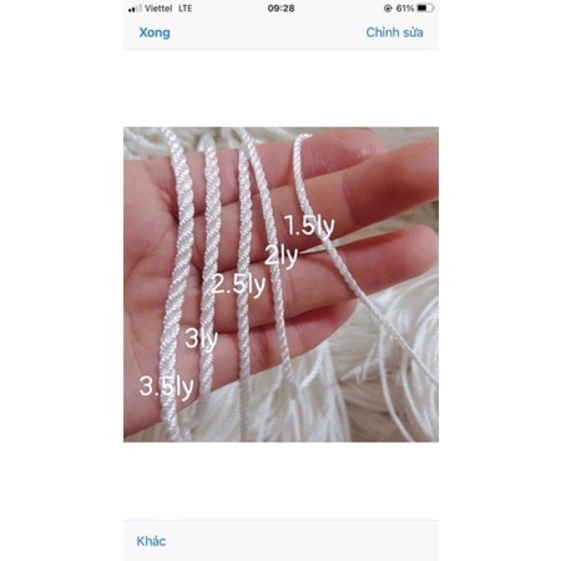 Dây dù đan lưới, thả diều - sợi dây dù các kích cỡ 1kg