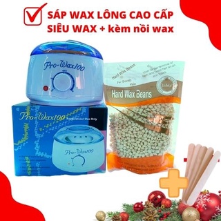 Nồi Nấu Sáp và 300g Sáp hardwax bean CHÍNH HÃNG