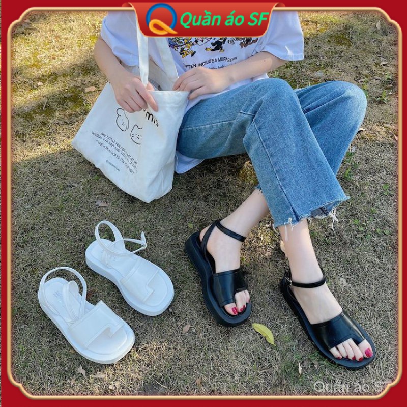 【Quần áo SF】Giày xăng đan đế dày thời trang Hàn Quốc cho nữ