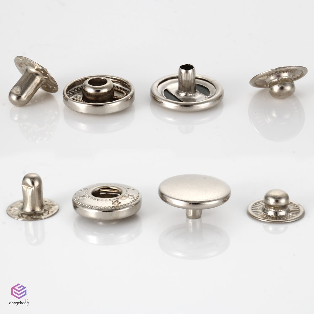 Set 40 Nút Kim Loại 12.5mm Kèm 4 Nút Bấm Chuyên Dụng Cho Quần Áo