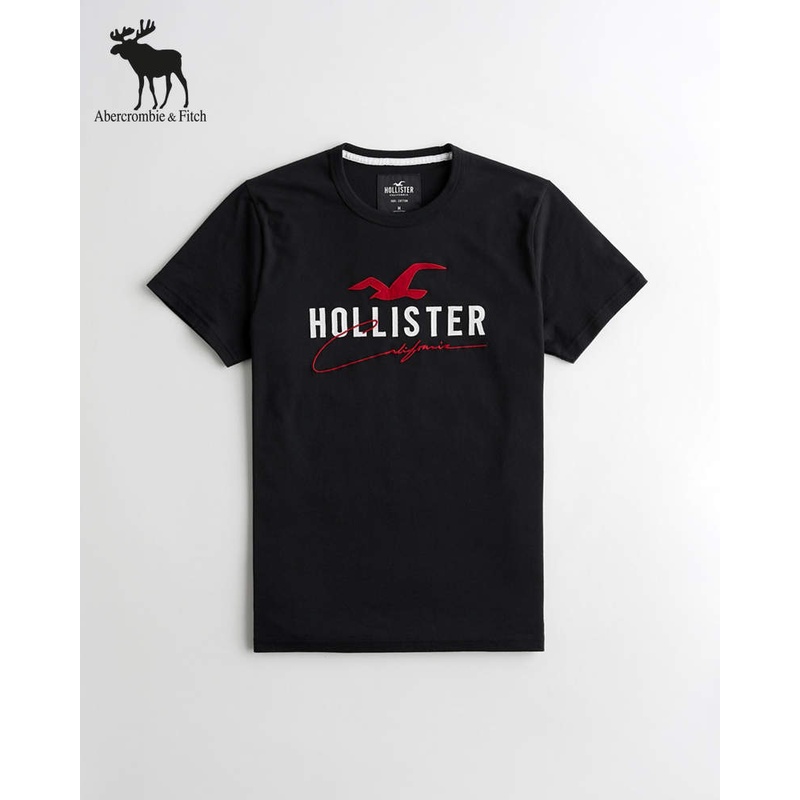 HOLLISTER Áo Thun Tay Ngắn Chất Liệu Cotton Nguyên Chất In Họa Tiết Thời Trang Cho Nam