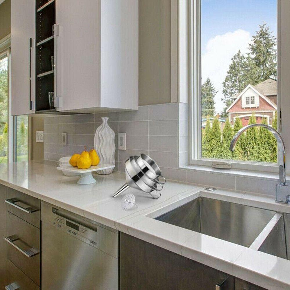 YIYU Phễu Lọc Dầu Bằng Kim Loại Tiện Dụng Cho Nhà Bếp