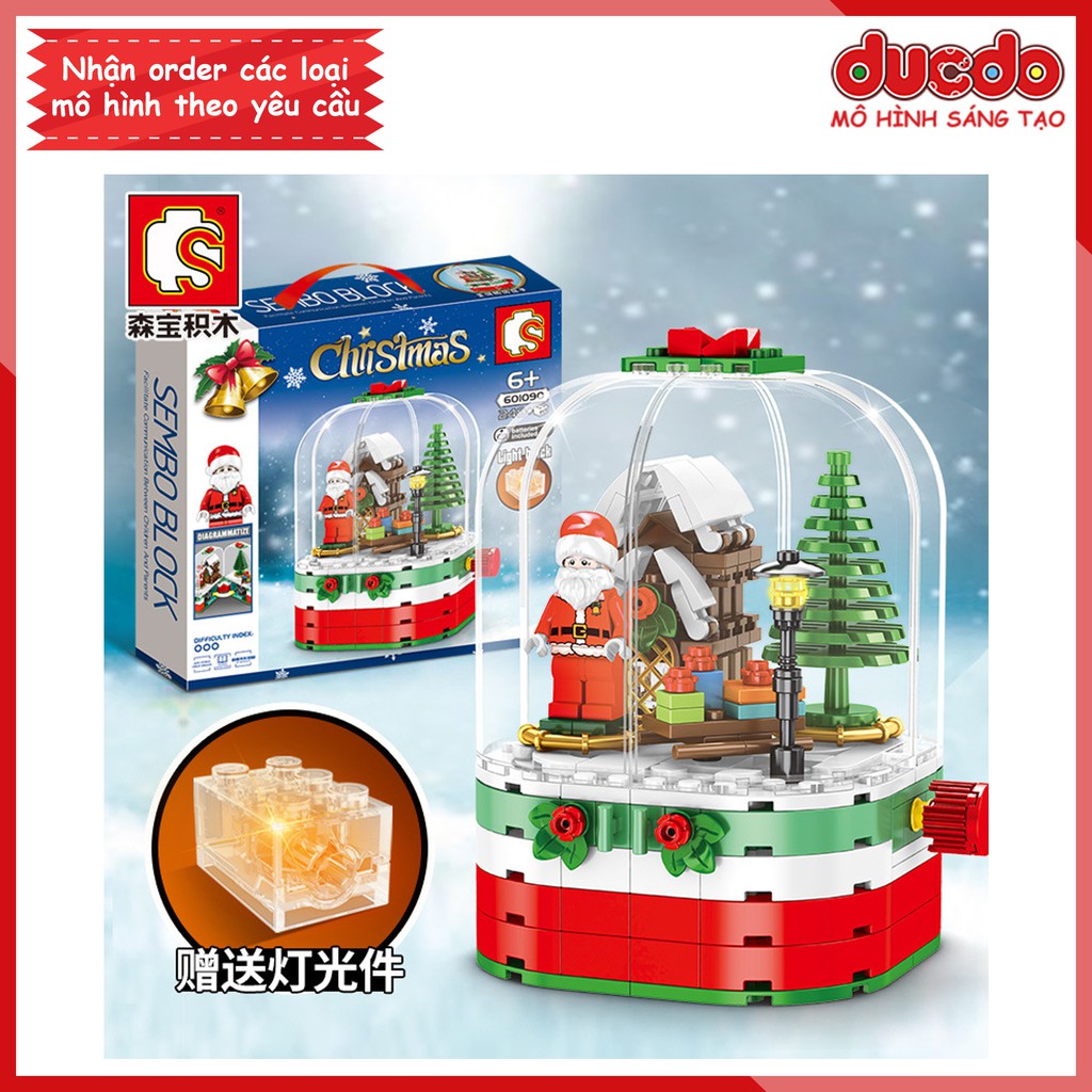 Sembo 601090 Lắp ghép hộp quà ông già Noel - Đồ chơi Xếp hình Mô hình Christmas Minifigures Mini 40223