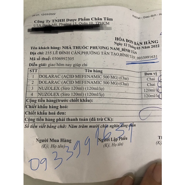 Siro Nuzolex-chai 120ml