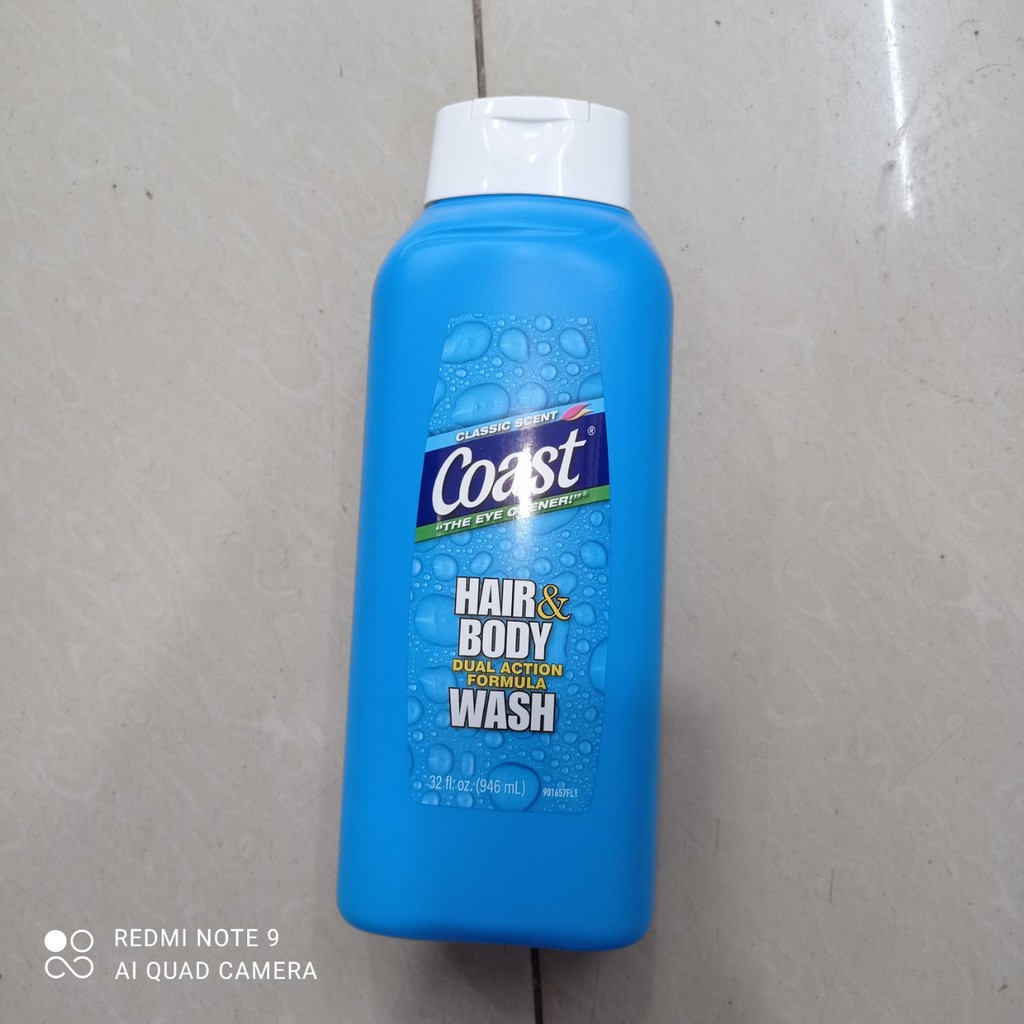 Sữa Tắm Gội Cho Nam Coast Hair &amp; Body Wash Classic Scent