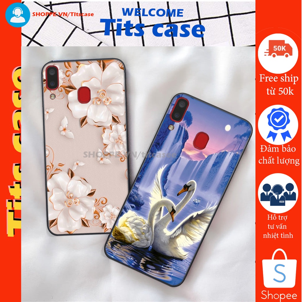 Ốp lưng Samsung Galaxy A20 / A30 / M20 in hình thiên nga,hoa may mắn, đặc sắc ĐỘC - LẠ - BỀN