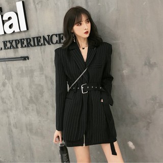Áo vest khoác nữ kẻ sọc phong cách Hàn Quốc hàng cao cấp