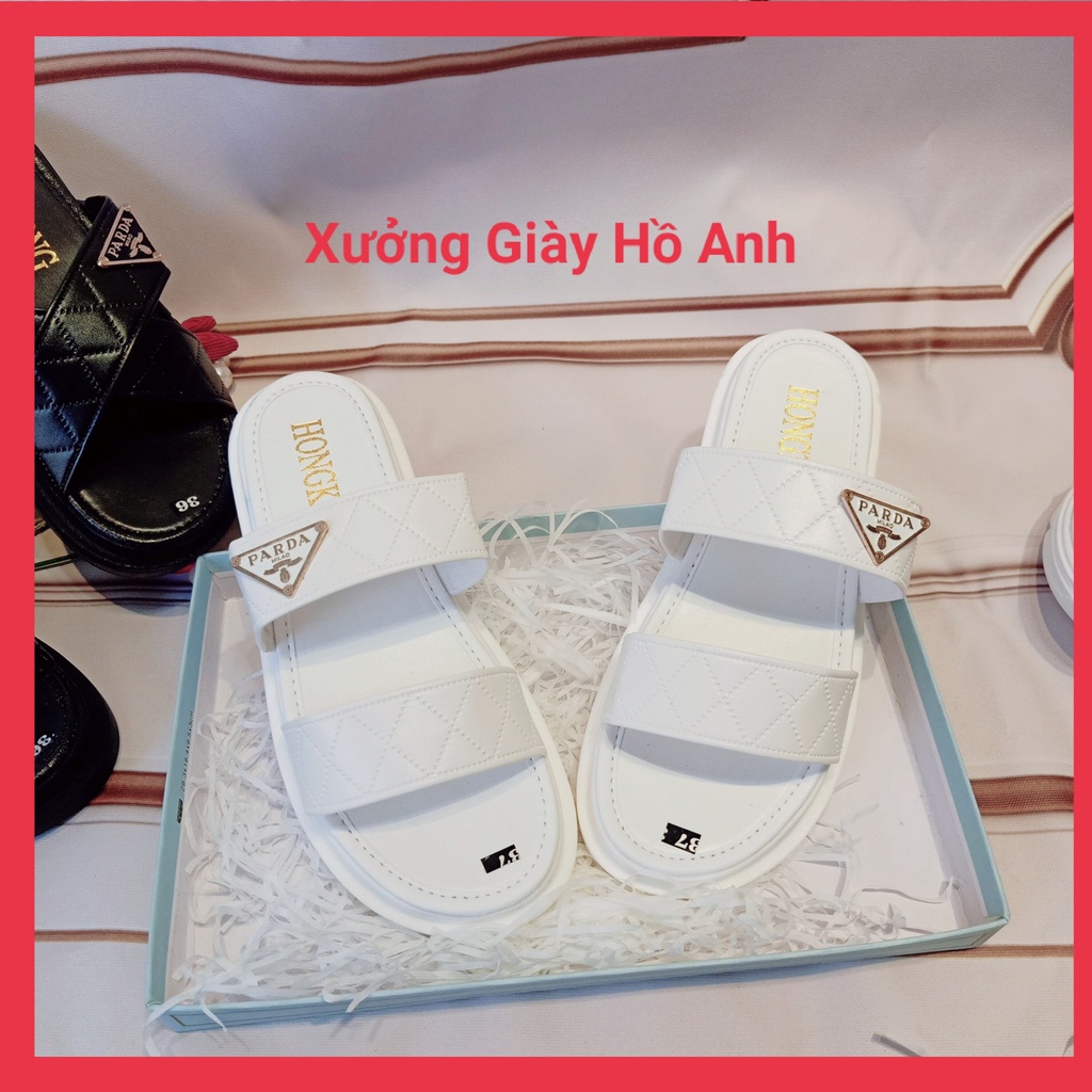 Dép Nữ Quai Dập Đế PU Bánh Mì Siêu Nhẹ Cao 5P Hót Hít Cực Sang Chảnh