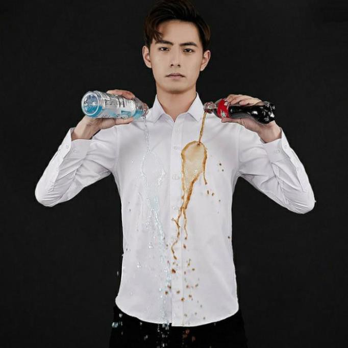 Áo sơ mi nam dài tay dáng ôm sơ cổ bẻ vải lụa thái chống nhăn chống xù | BigBuy360 - bigbuy360.vn