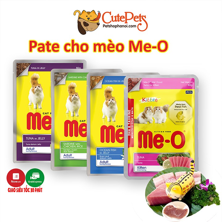 Pate mèo Me-O Gói 80g Thức ăn ướt cho mèo - CutePets