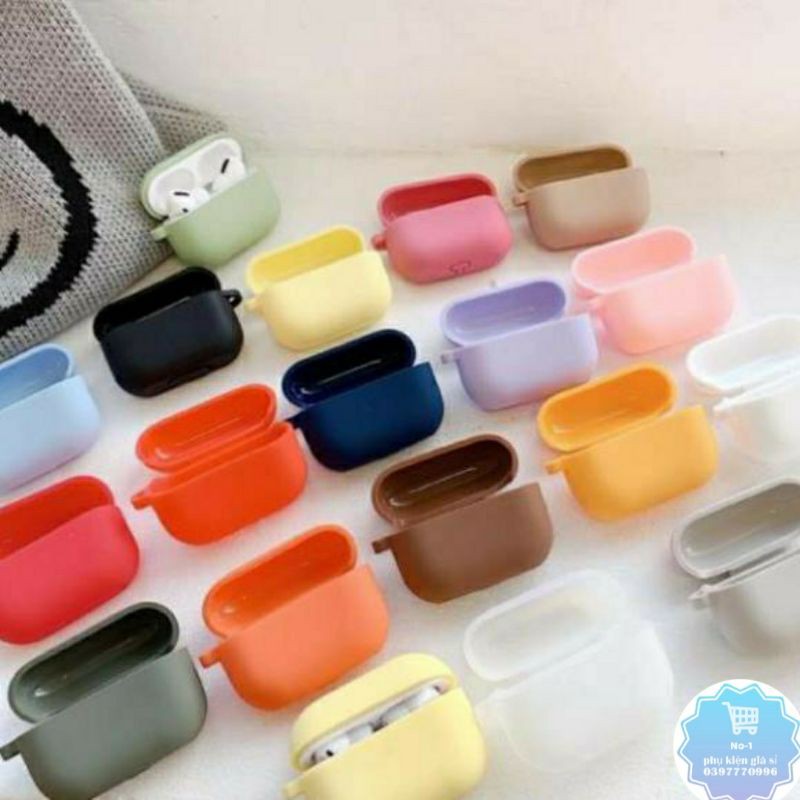 🌟 HÀNG LOẠI 1 🌟18 màu thời trang Case airpod 1 2 Pro  🌟 Vỏ Bao silicon dẻo trơn đựng tai nghe không dây
