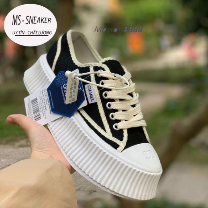 Giày chanel mới tăng chiều cao, giày sneaker chaneo full phụ kiện hàng cao cấp, full size 36-39 Maison8888