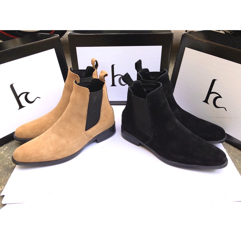 [ Boots Tobacco ] Chelsea Boot nam da lộn, giày bot nam