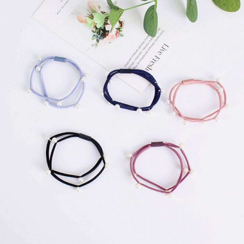Chun buộc tóc đính hạt sang chảnh