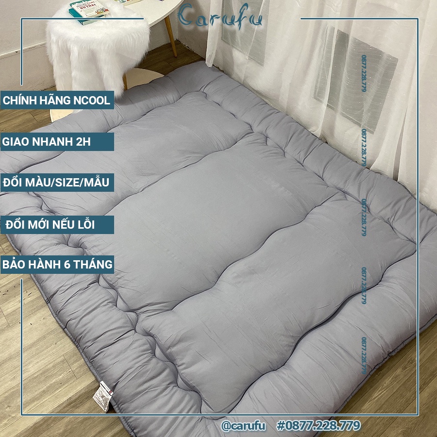 Nệm gấp 1m8x2m Chính hãng NCOOL JP Dày 10cm Xanh và 7cm Xám