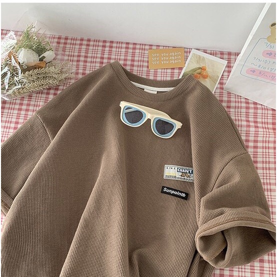 Áo Thun Nam Nữ Tổ Ong Logo Dày Mịn Thoáng Mát Thiết Kế Thời Trang Kiểu Dáng Năng Động Trẻ Trung