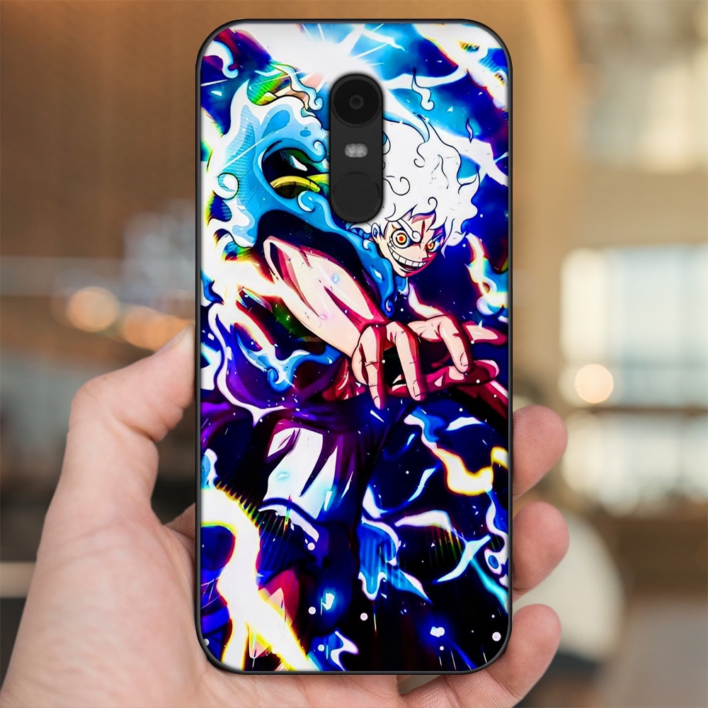 Ốp lưng Xiaomi Redmi 5 Plus viền đen in hình Luffy One Piece