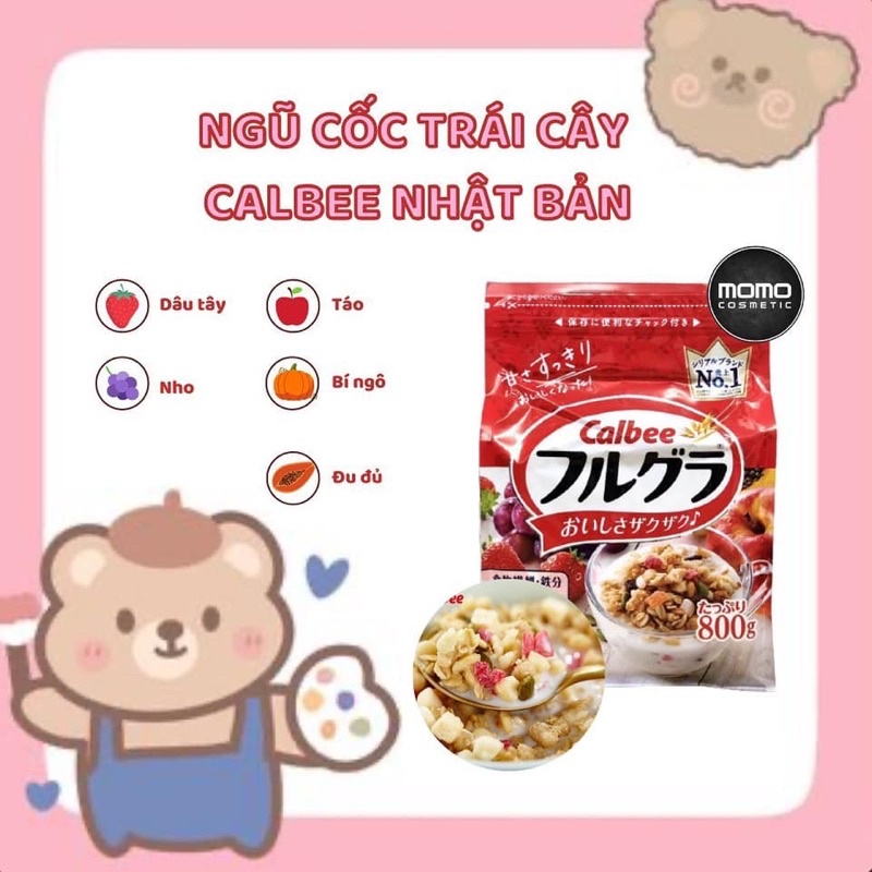 Ngũ cốc CALBEE nội địa Nhật 800g, date mới nhất