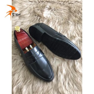 Giày Tây én đen da bò 100%