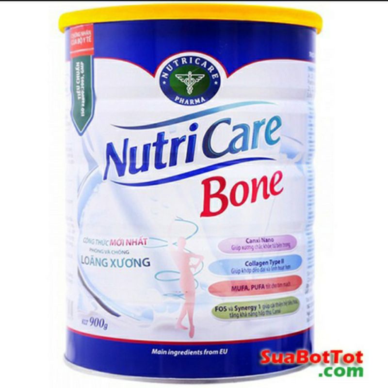 [Sữa NutriCare Bone 900G Tăng Cường Canxi/Giúp Xương Chắc Khỏe/Phòng Loãng Xương cho người trưởng thành