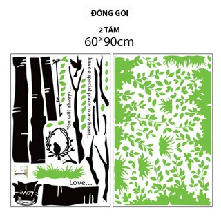 [Size Lớn] Decal dán tường CÂY XANH - HPM719A