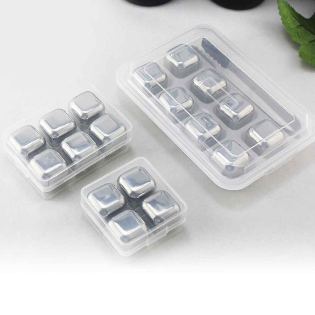 Đá Lạnh Inox Không Tan Cooling Cubes 8 Viên HÀNG CAO CẤP