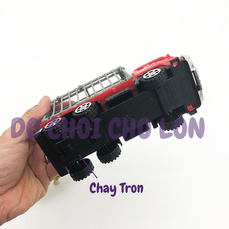 Đồ chơi xe tải chở thú 6 bánh chạy trớn YC2011