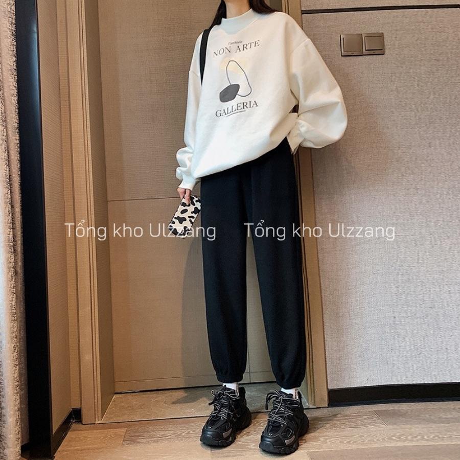 Quần Nhung Tăm Jogger Bo Gấu Cạp Cao Chất Dày Dặn Năng Động Đủ Màu